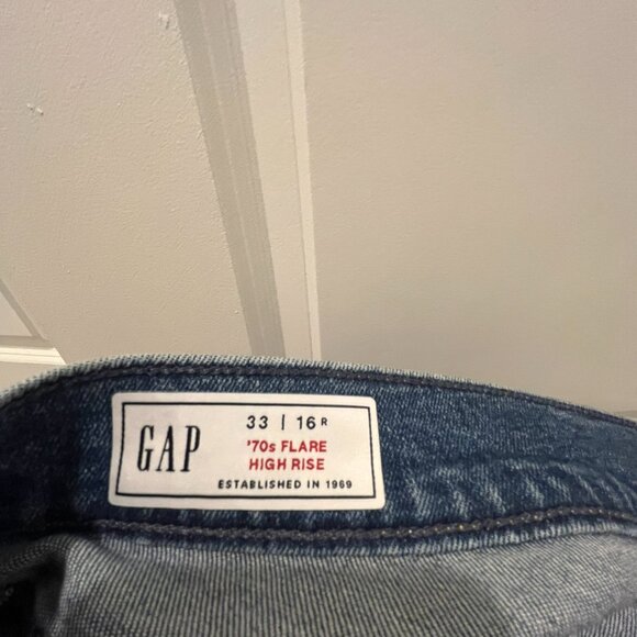GAP 70's Flare High Rise Pants, NWT Size 33/16R - Picture 5 of 5